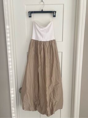 Strapless Neutral Bubble Dress